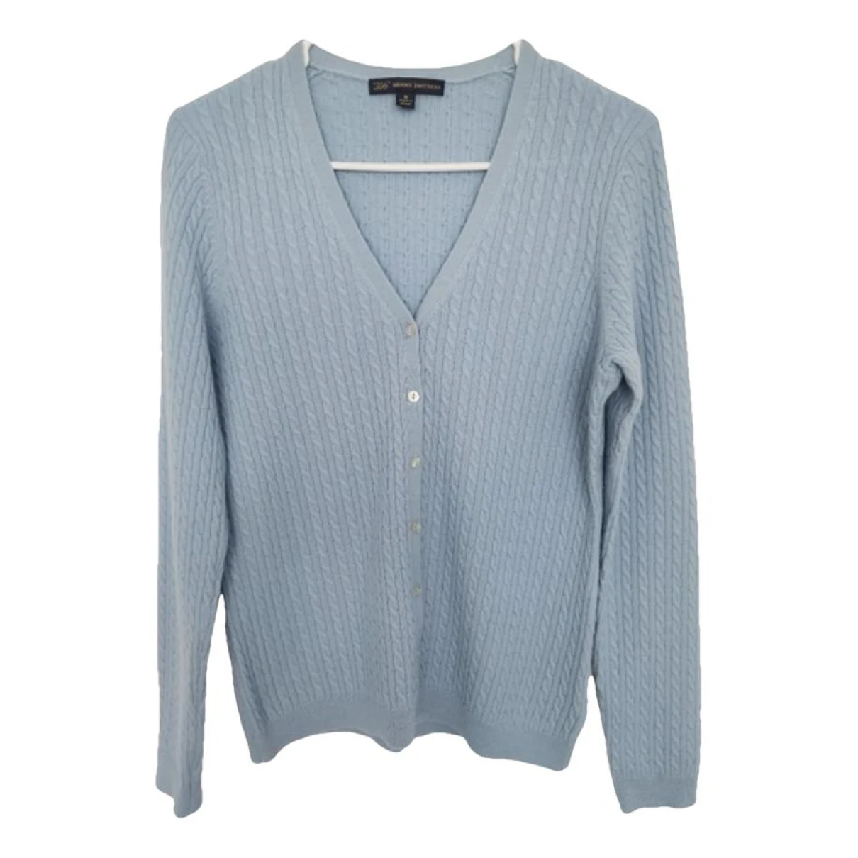 Pre-owned Brooks Brothers Wool Cardigan In Blue