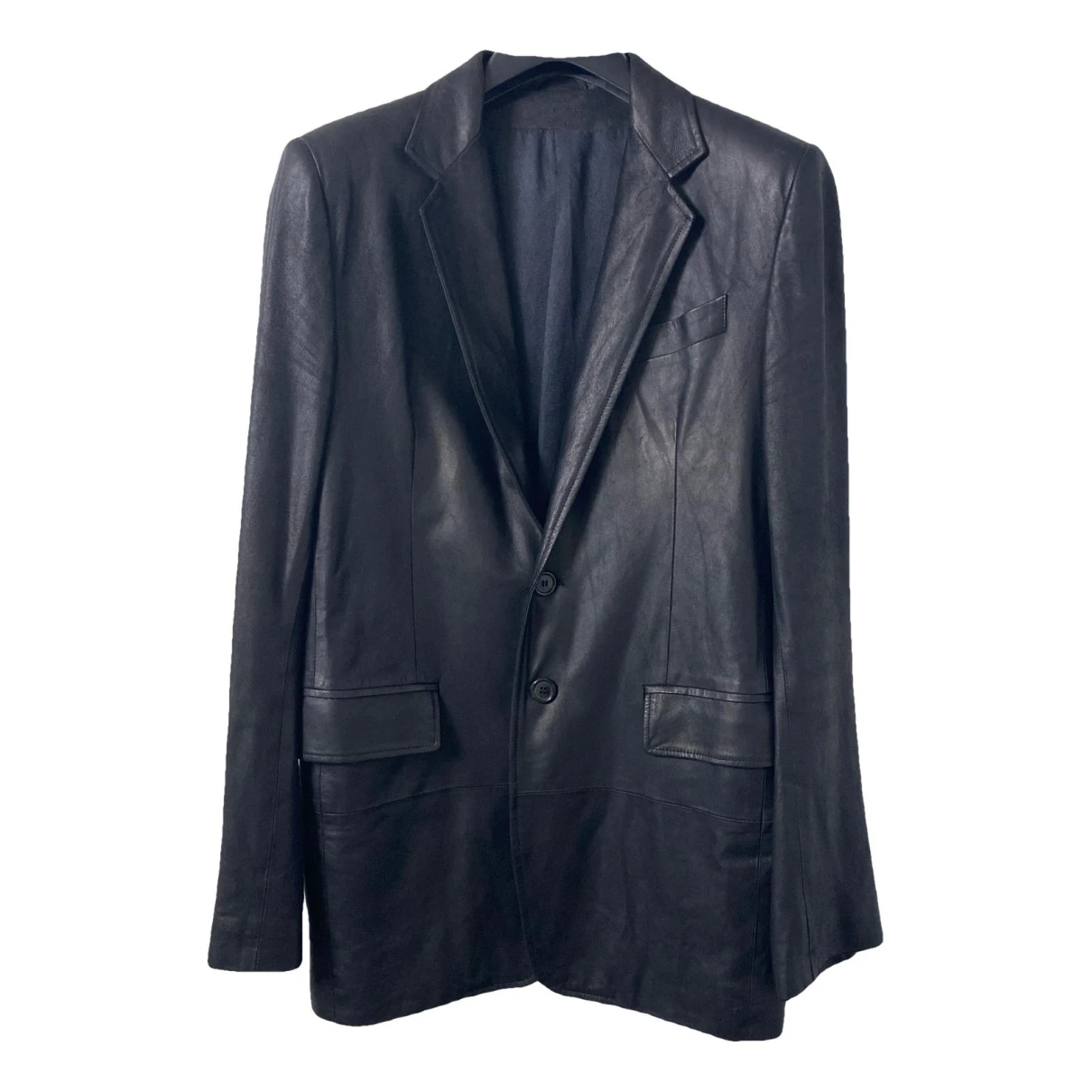 Pre-owned Ann Demeulemeester Leather Jacket In Black