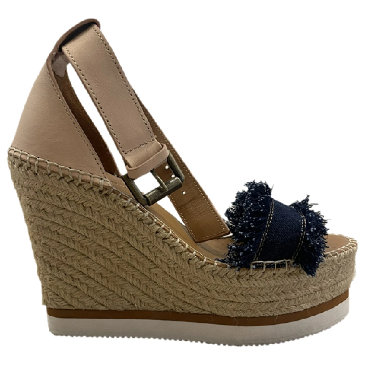 Pre-owned See By Chloé Leather Espadrilles In Blue