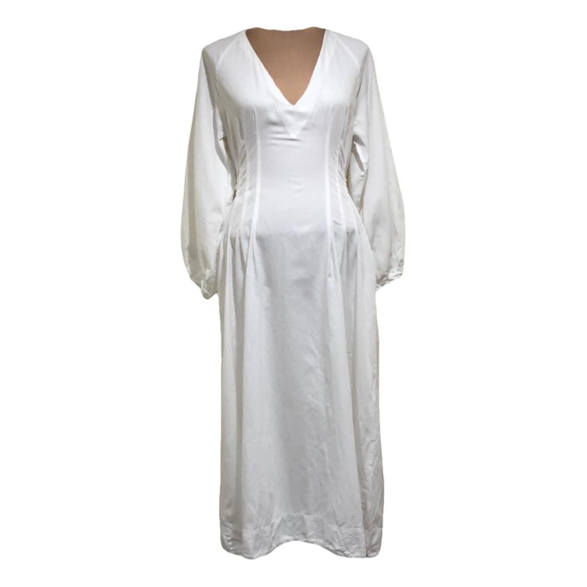 Pre-owned Mara Hoffman Mid-length Dress In White