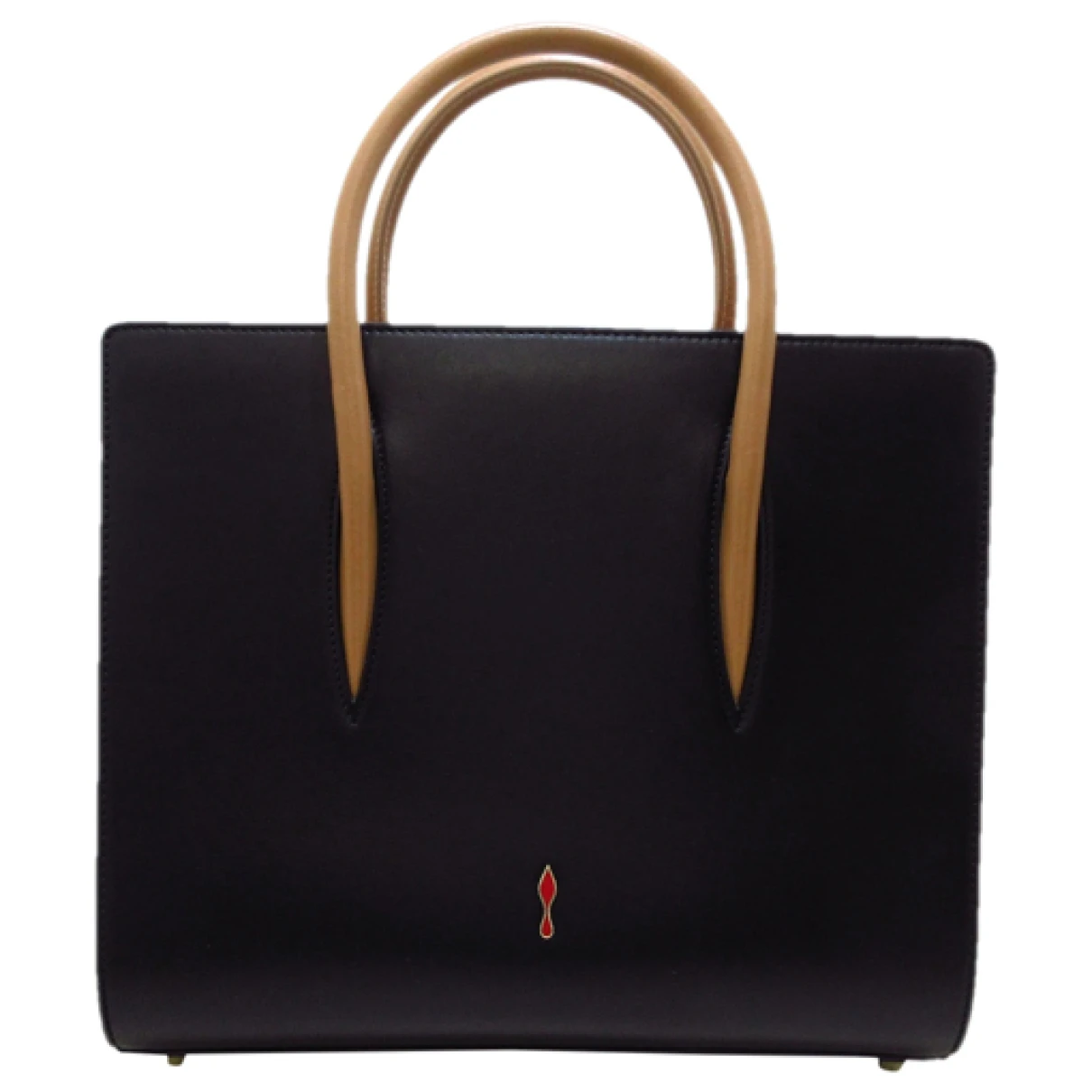 Pre-owned Christian Louboutin Paloma Leather Tote In Black