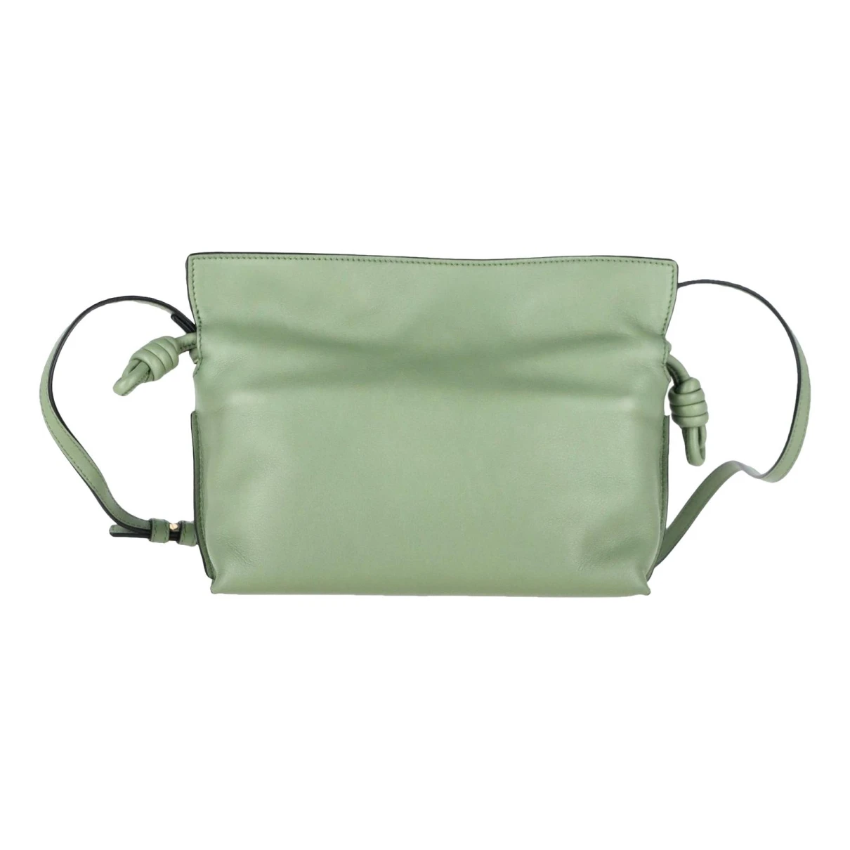 Pre-owned Loewe Leather Clutch Bag In Green