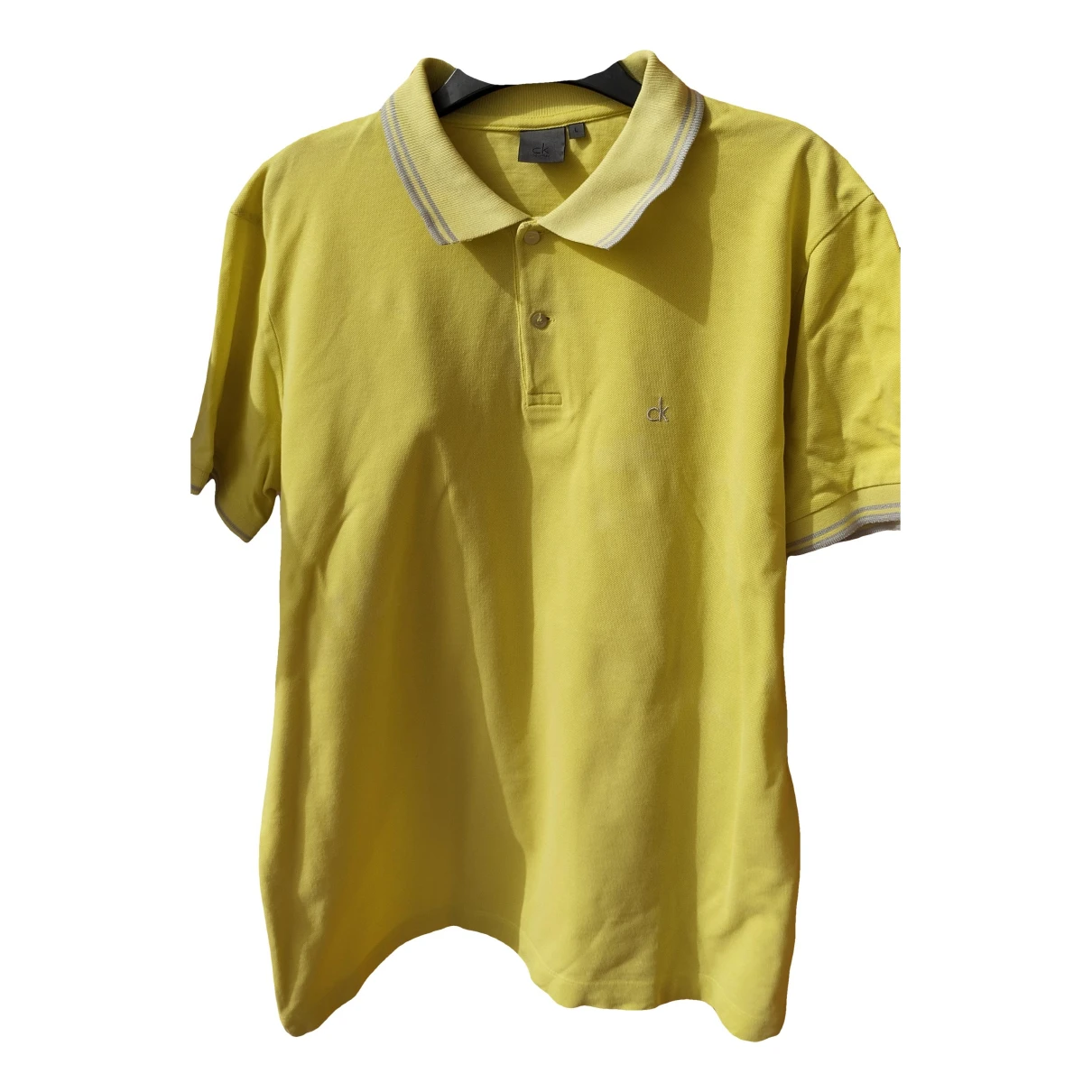 Pre-owned Calvin Klein Polo Shirt In Yellow