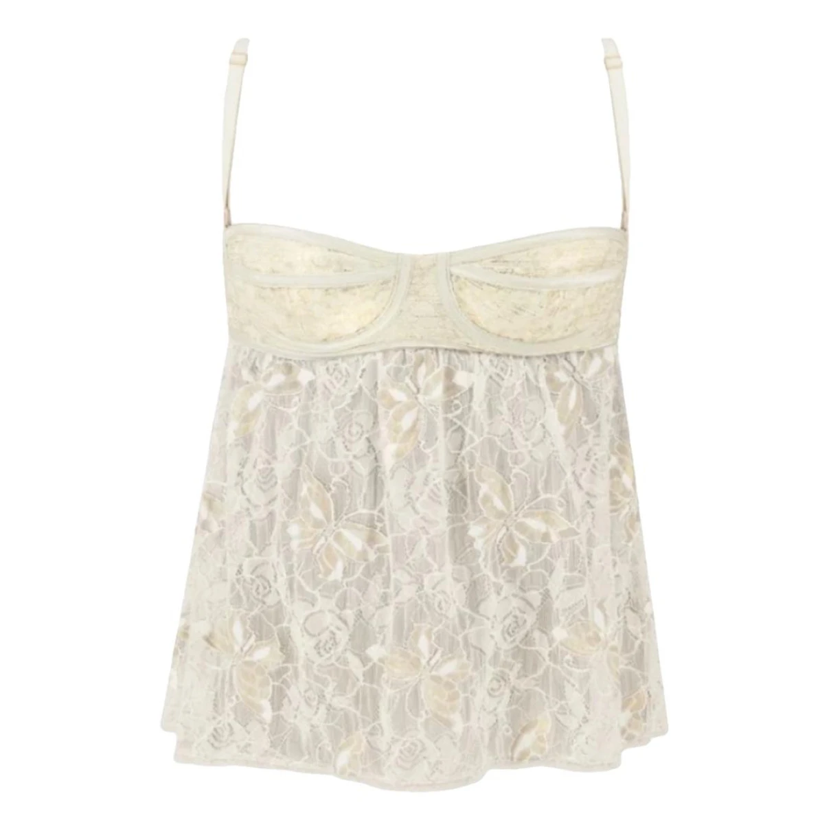 Pre-owned Dolce & Gabbana Lace Corset In White