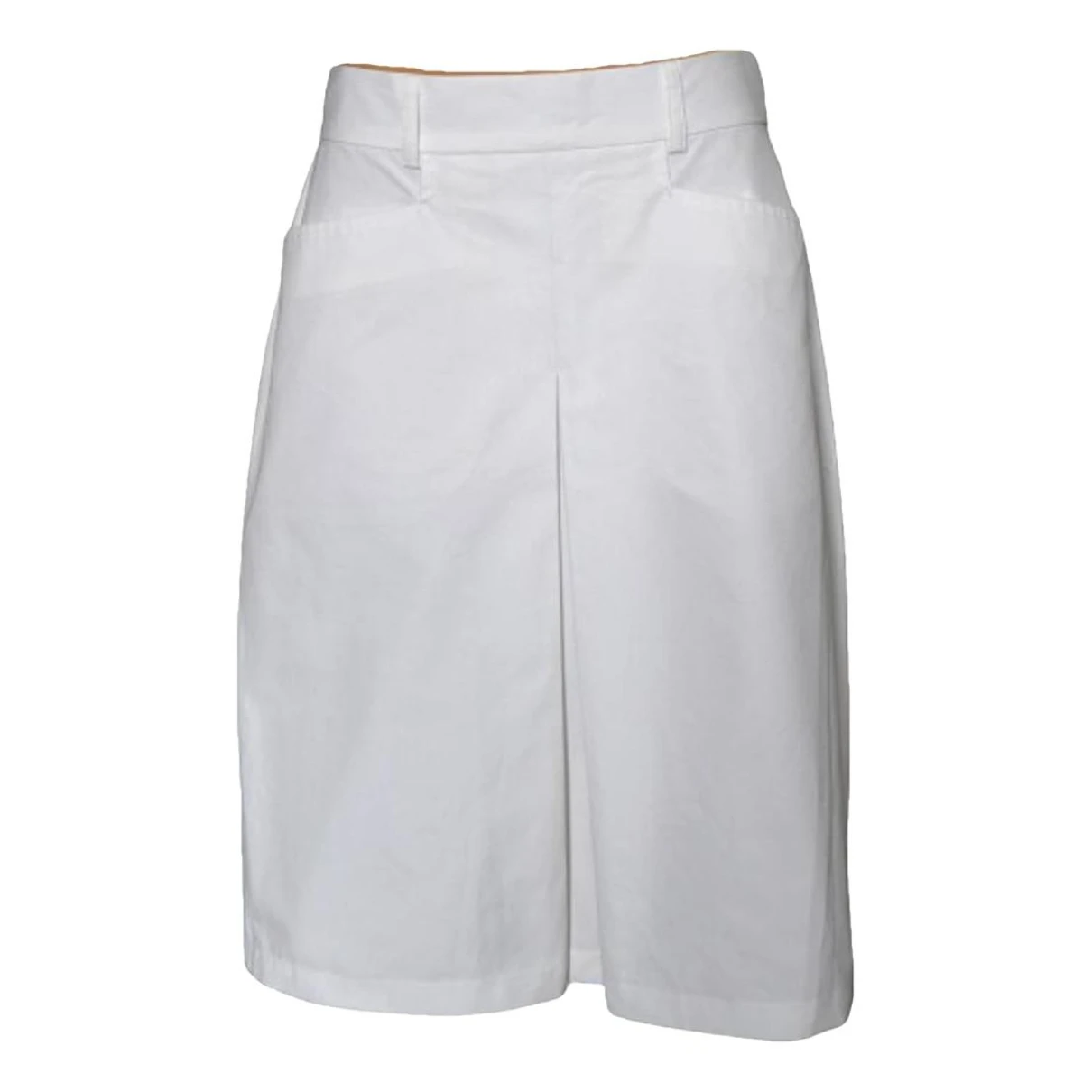 Pre-owned Massimo Alba Mid-length Skirt In White