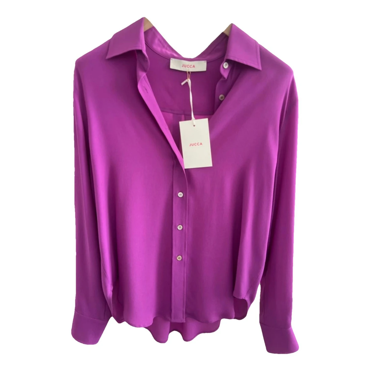 Pre-owned Jucca Silk Blouse In Purple