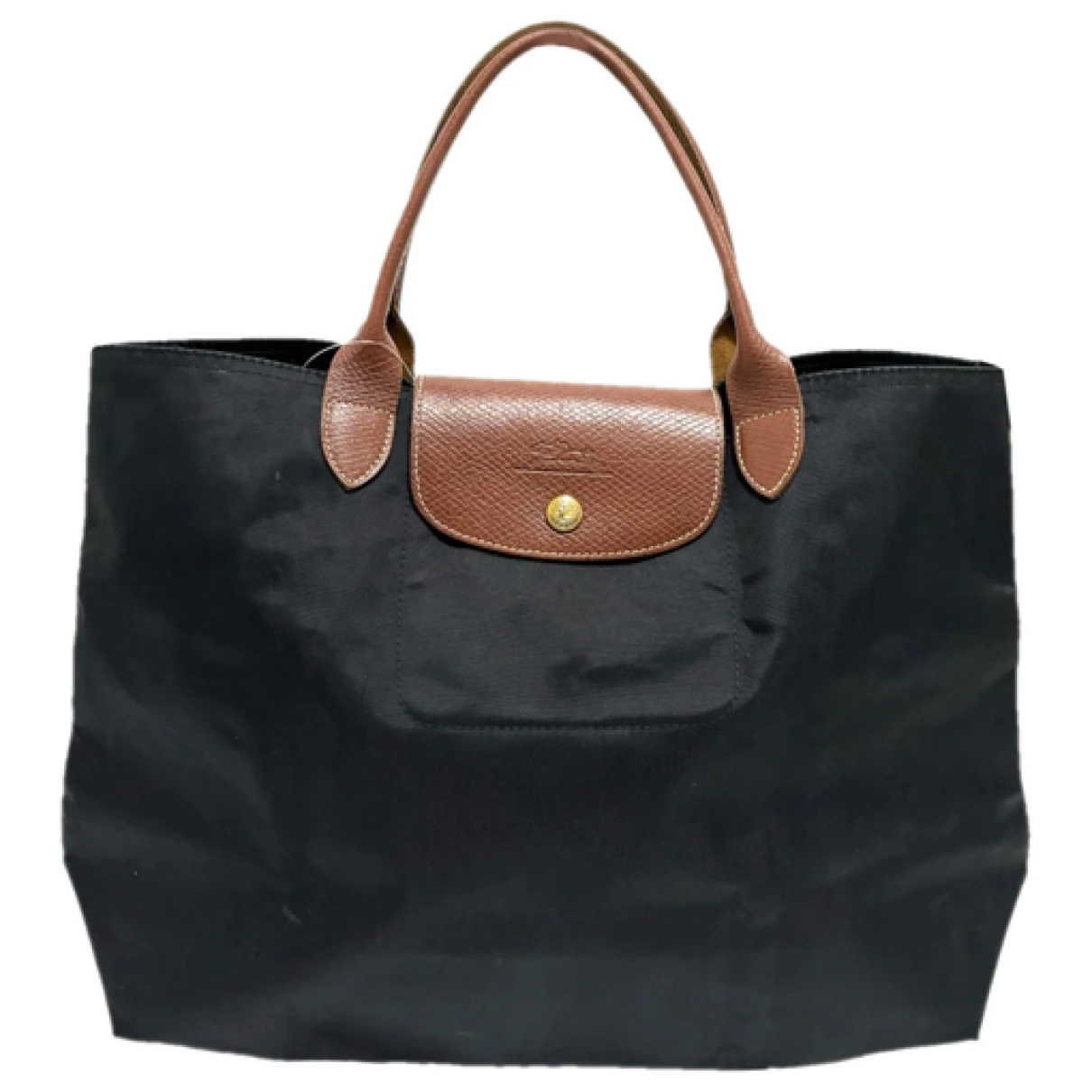 Pre-owned Longchamp Pliage Tote In Black