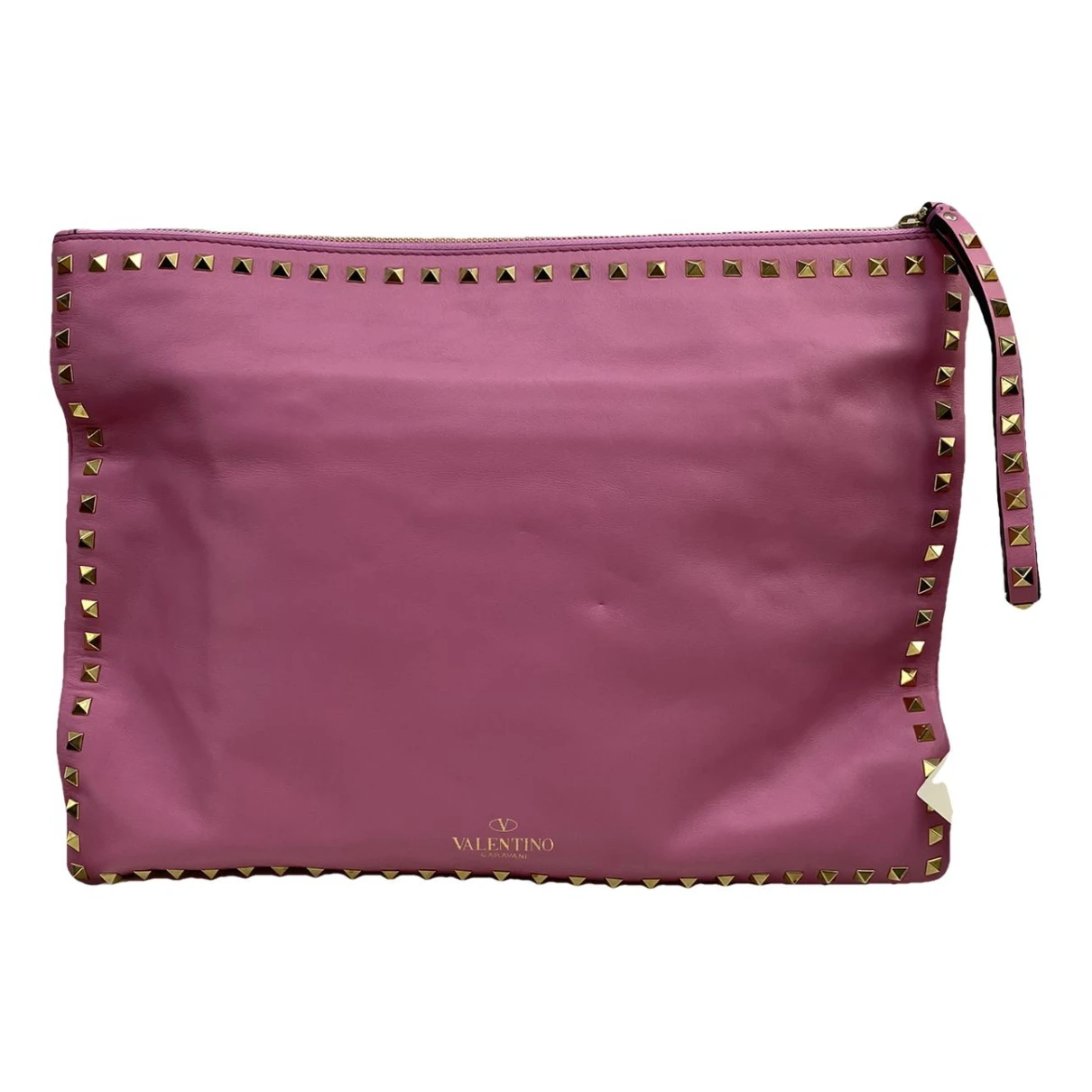 Pre-owned Valentine Gauthier Leather Clutch Bag In Pink