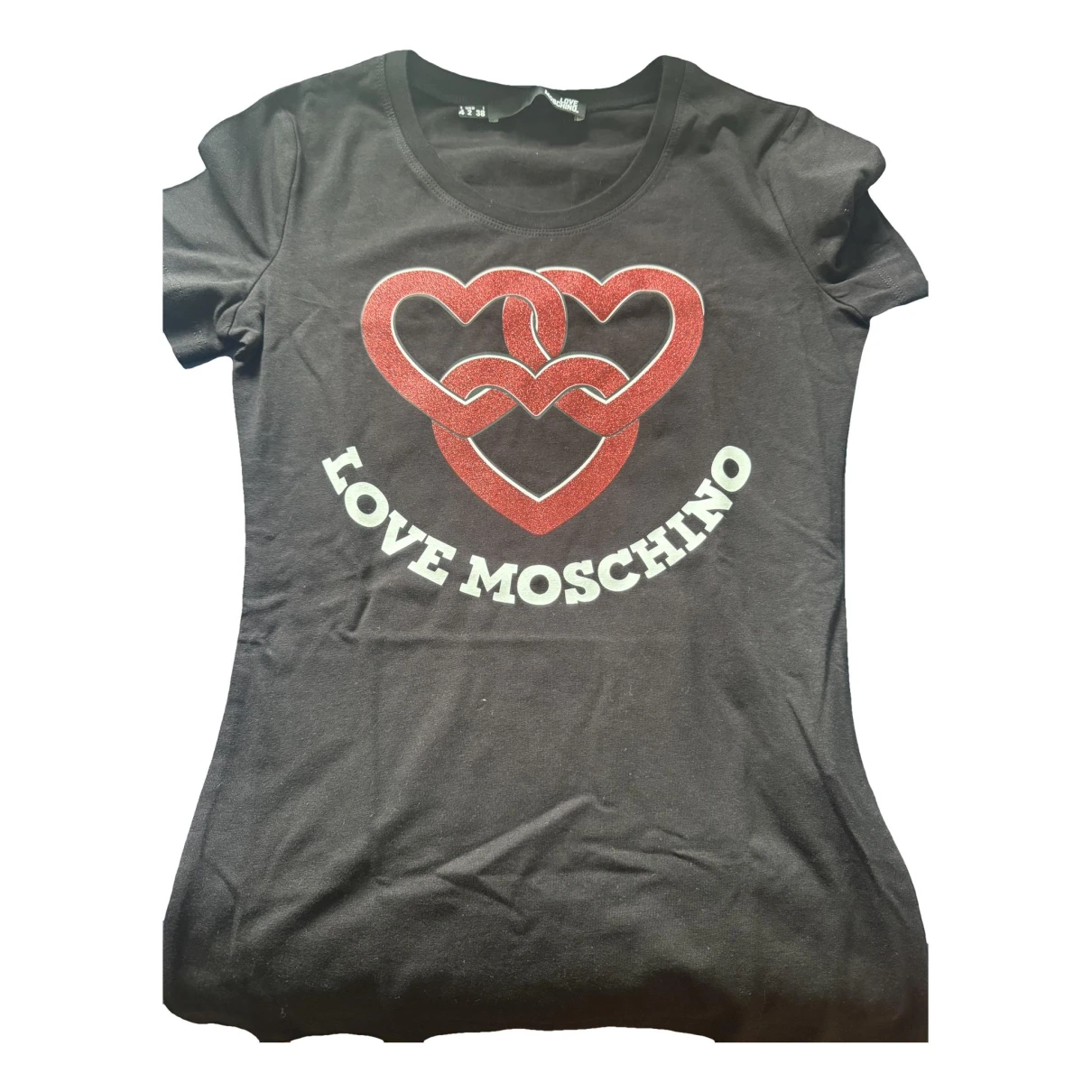 Pre-owned Moschino Love T-shirt In Black