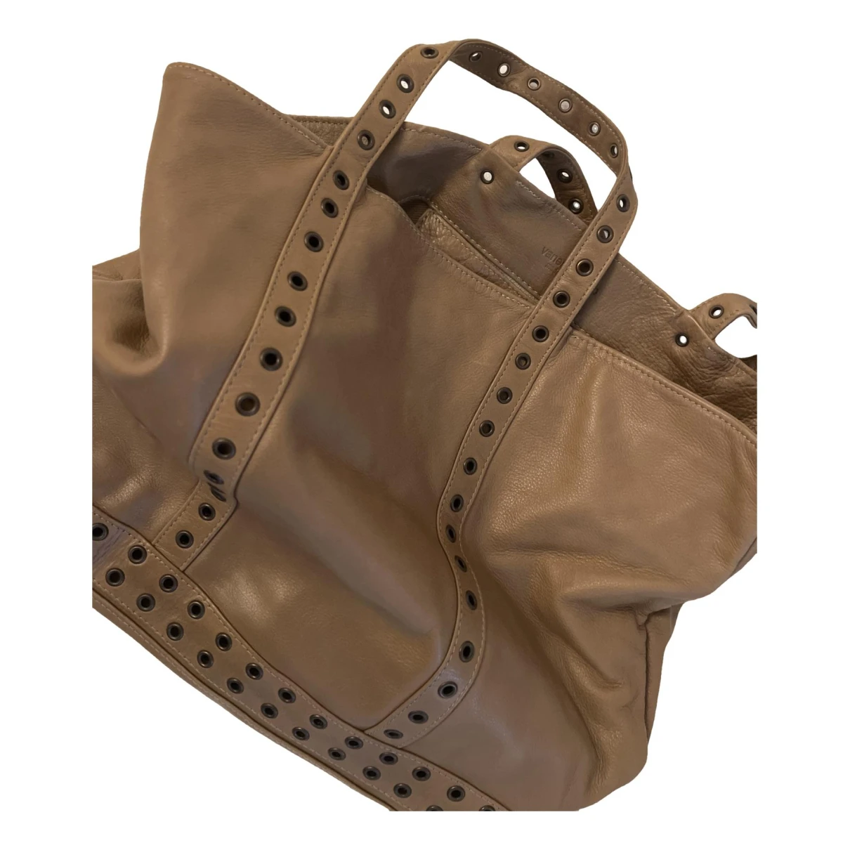 Pre-owned Vanessa Bruno Cabas Leather Tote In Camel