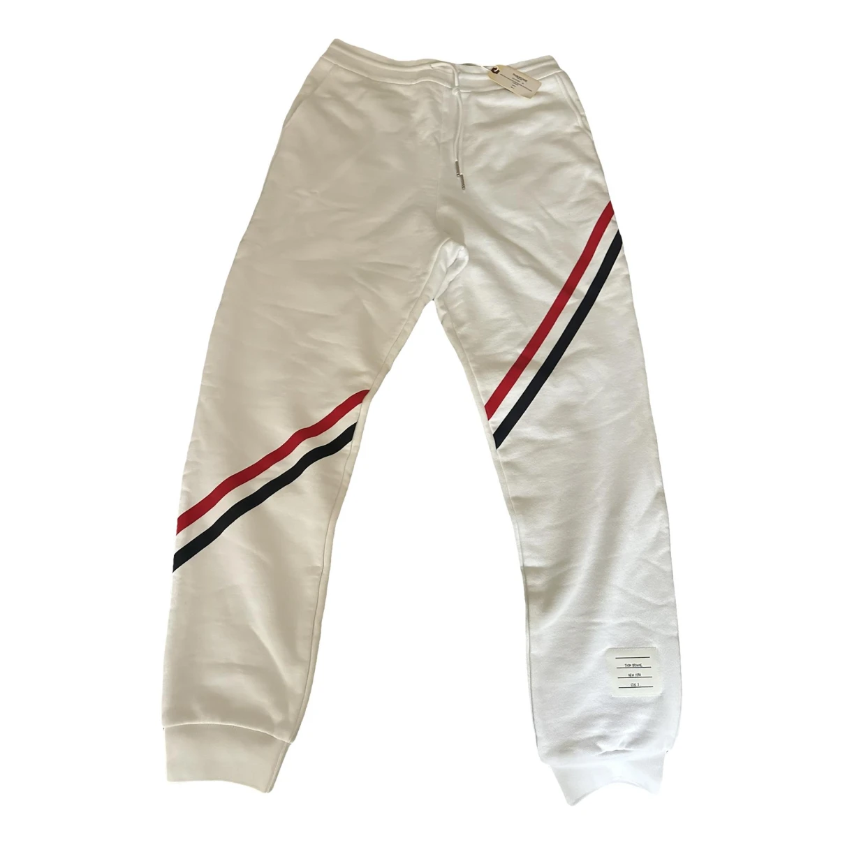 Pre-owned Thom Browne Trousers In White