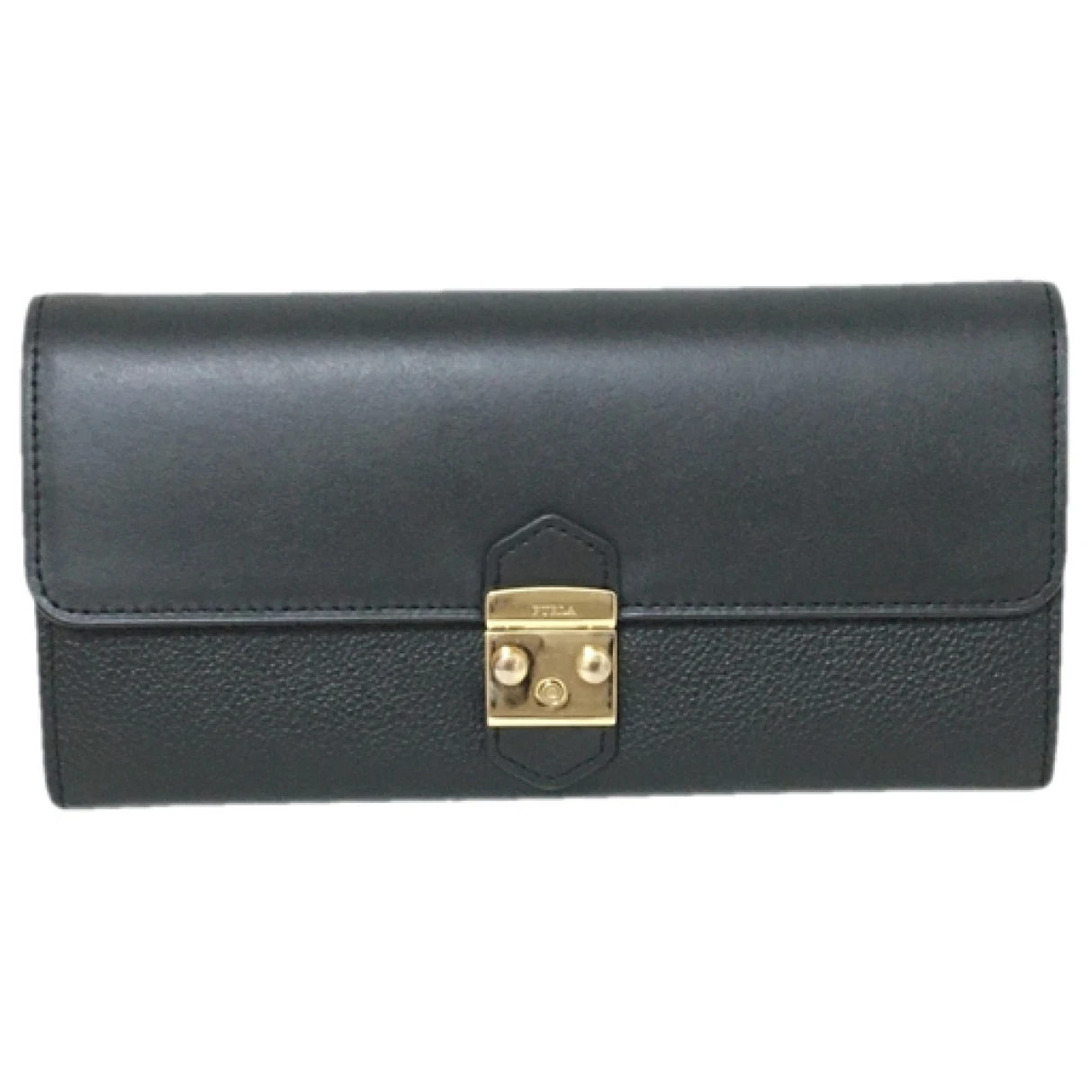 Pre-owned Furla Leather Wallet In Black