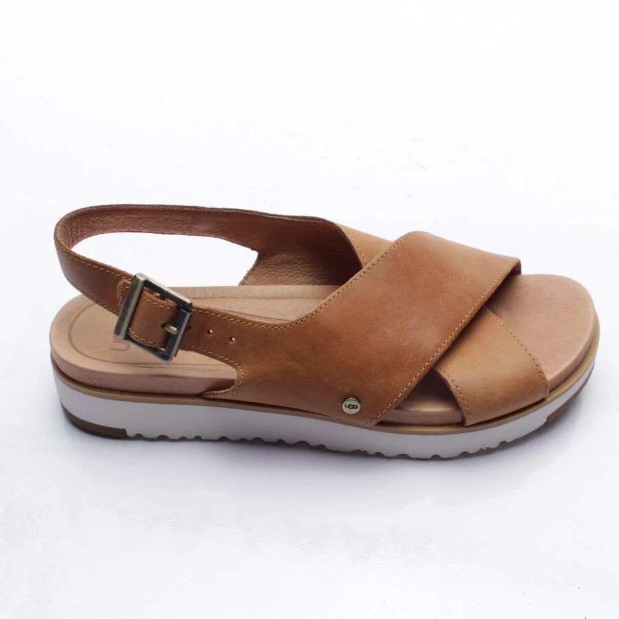 Pre-owned Ugg Leather Sandal In Brown