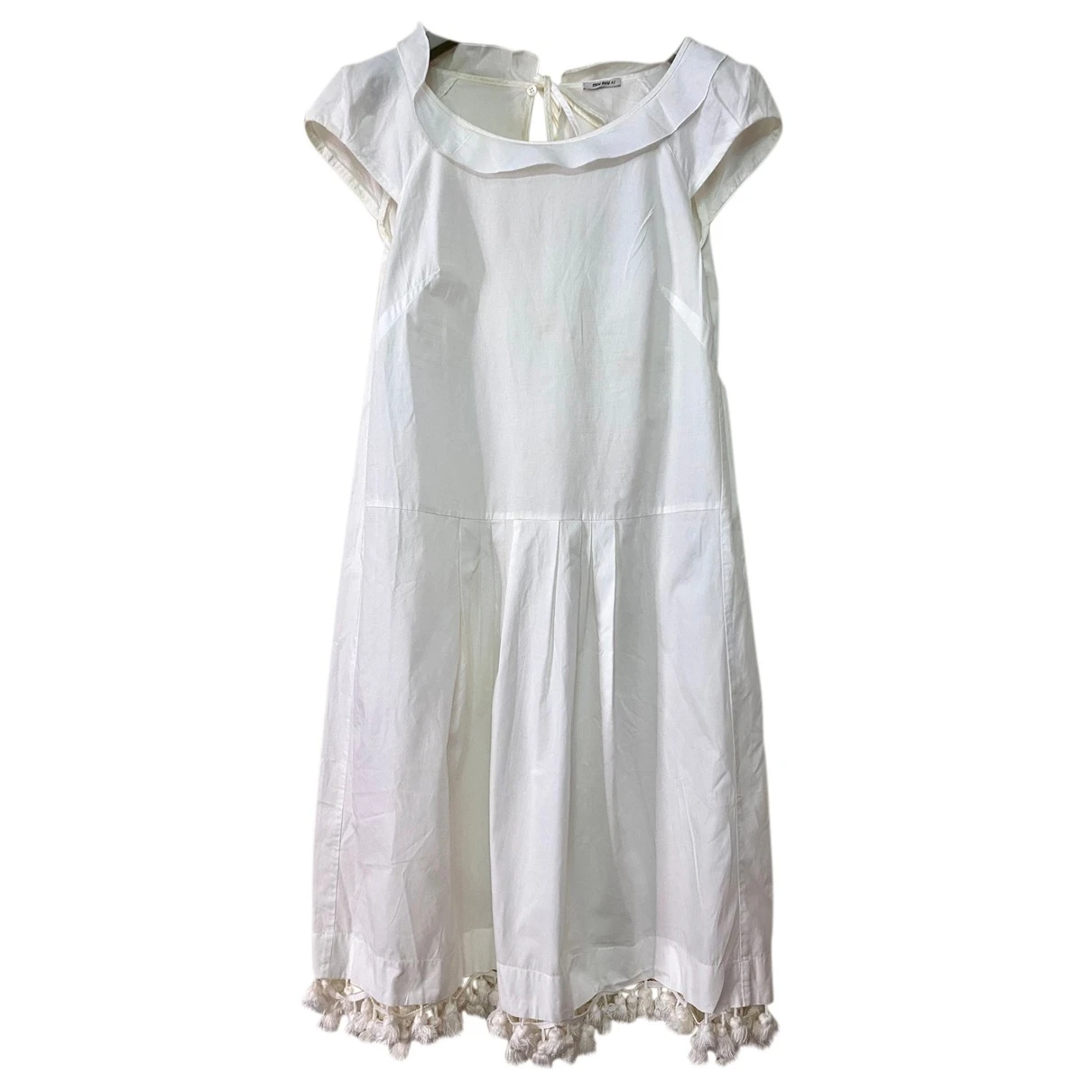 Pre-owned Miu Miu Mid-length Dress In White