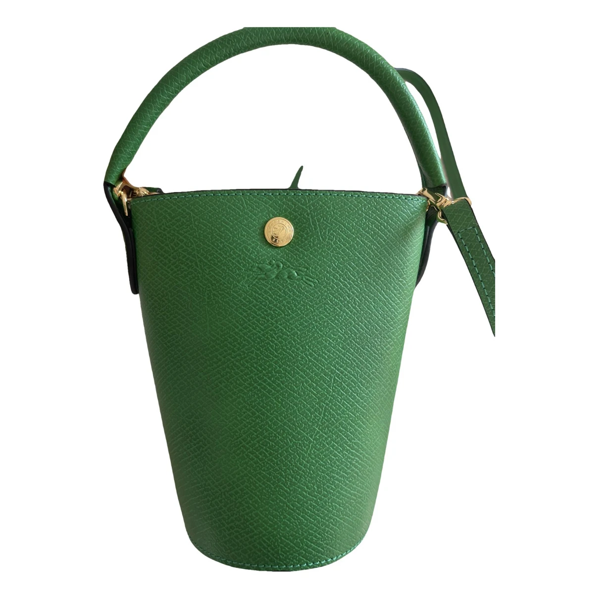Pre-owned Longchamp Leather Crossbody Bag In Green