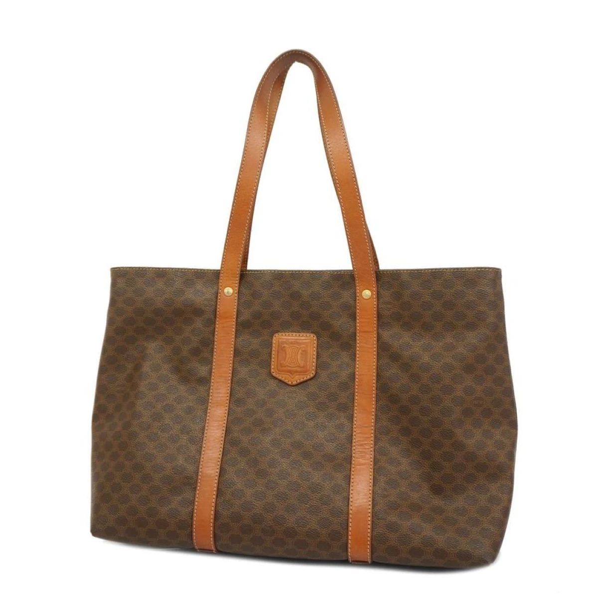 Pre-owned Celine Cloth Tote In Brown