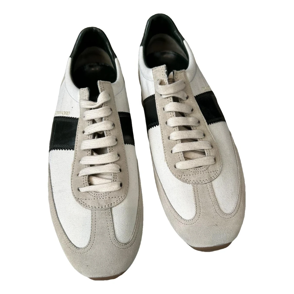 Pre-owned Tom Ford Cloth Low Trainers In Beige