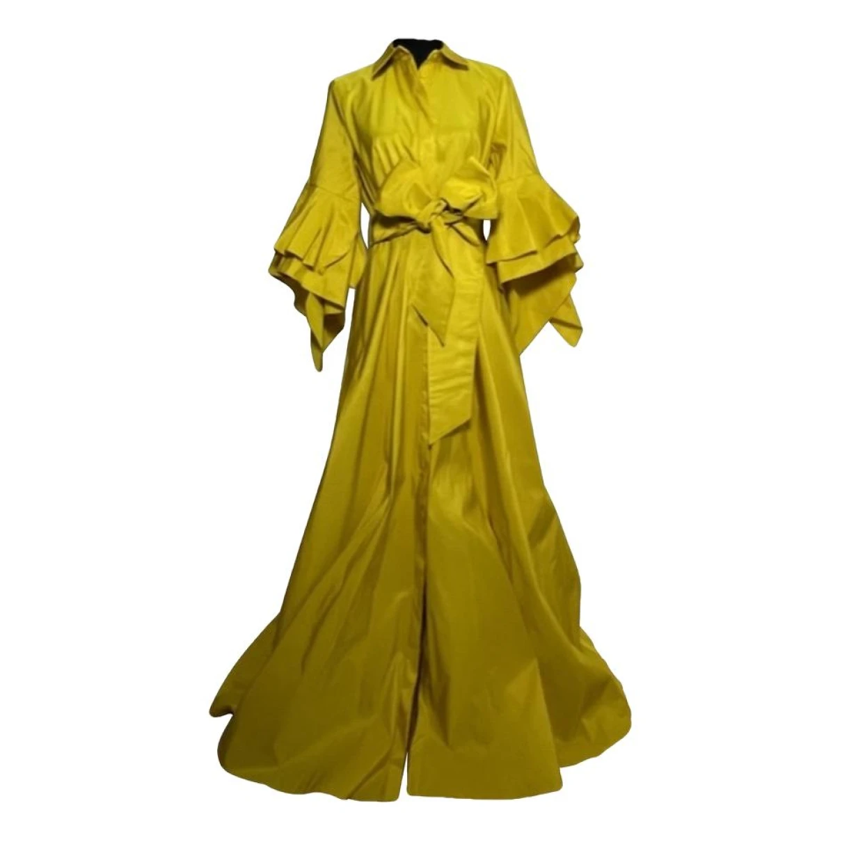 Pre-owned Carolina Herrera Maxi Dress In Yellow