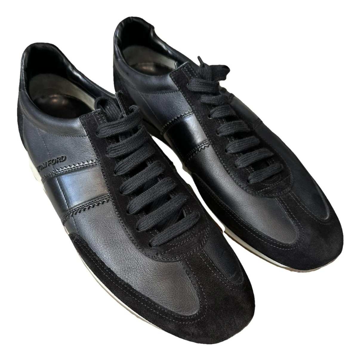 Pre-owned Tom Ford Cloth Low Trainers In Black