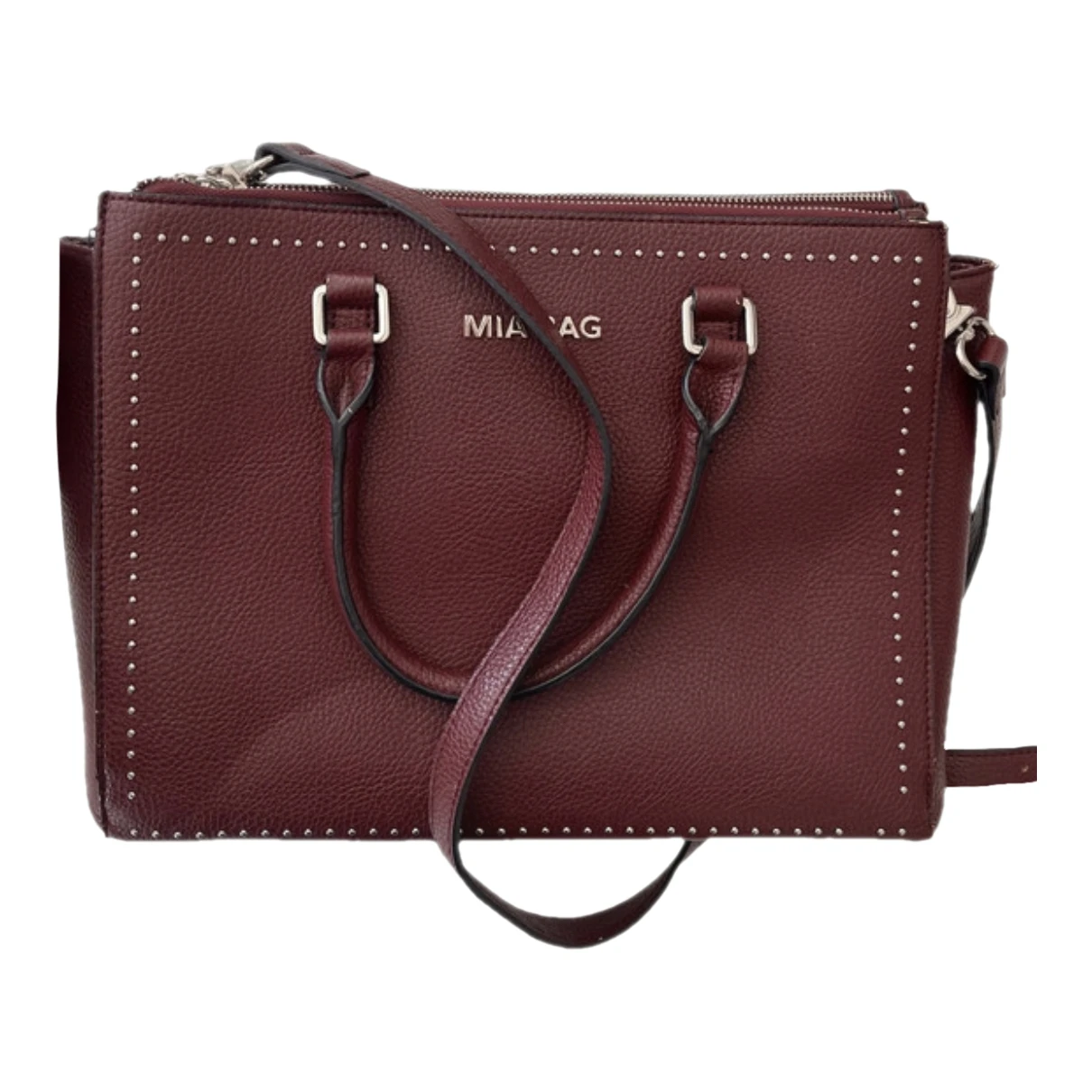 Pre-owned Mia Bag Handbag In Burgundy