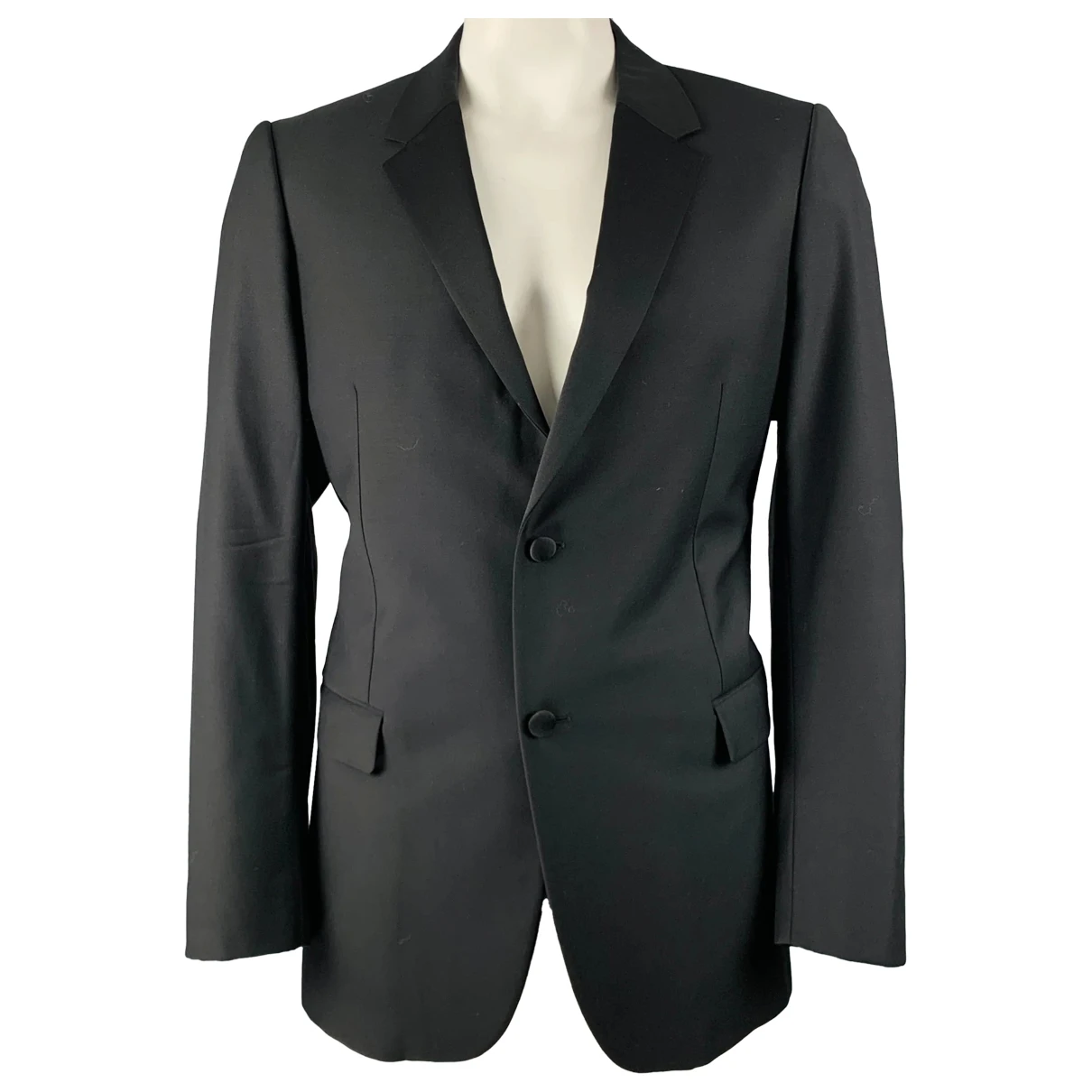Pre-owned Calvin Klein Collection Wool Jacket In Black