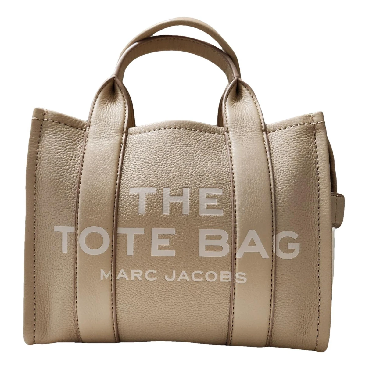 Pre-owned Marc Jacobs Leather Tote In Beige