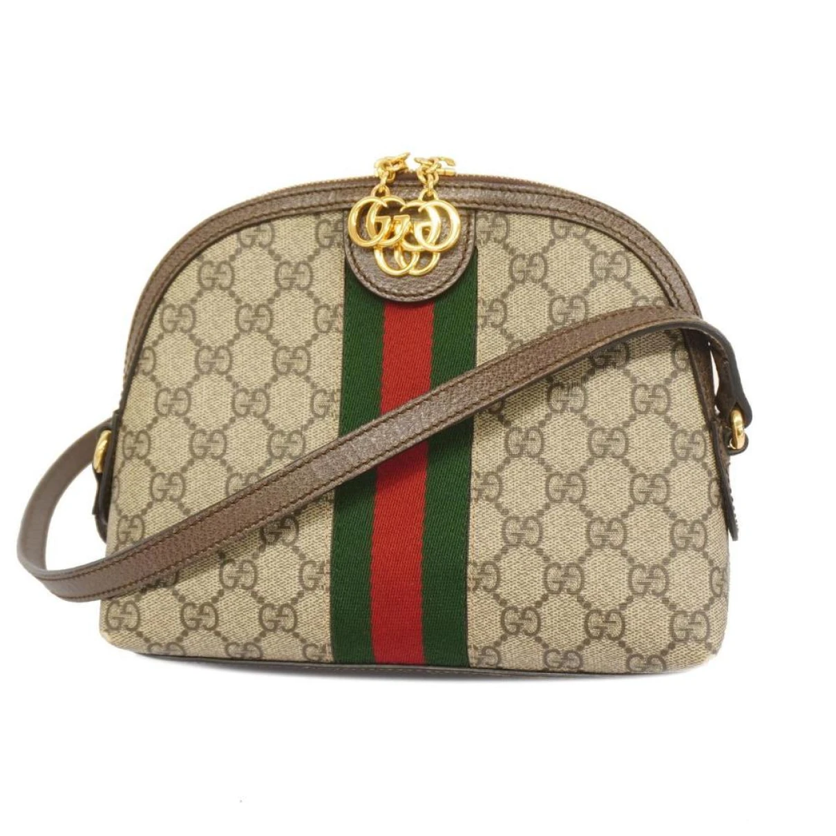 Pre-owned Gucci Marmont Cloth Handbag In Brown