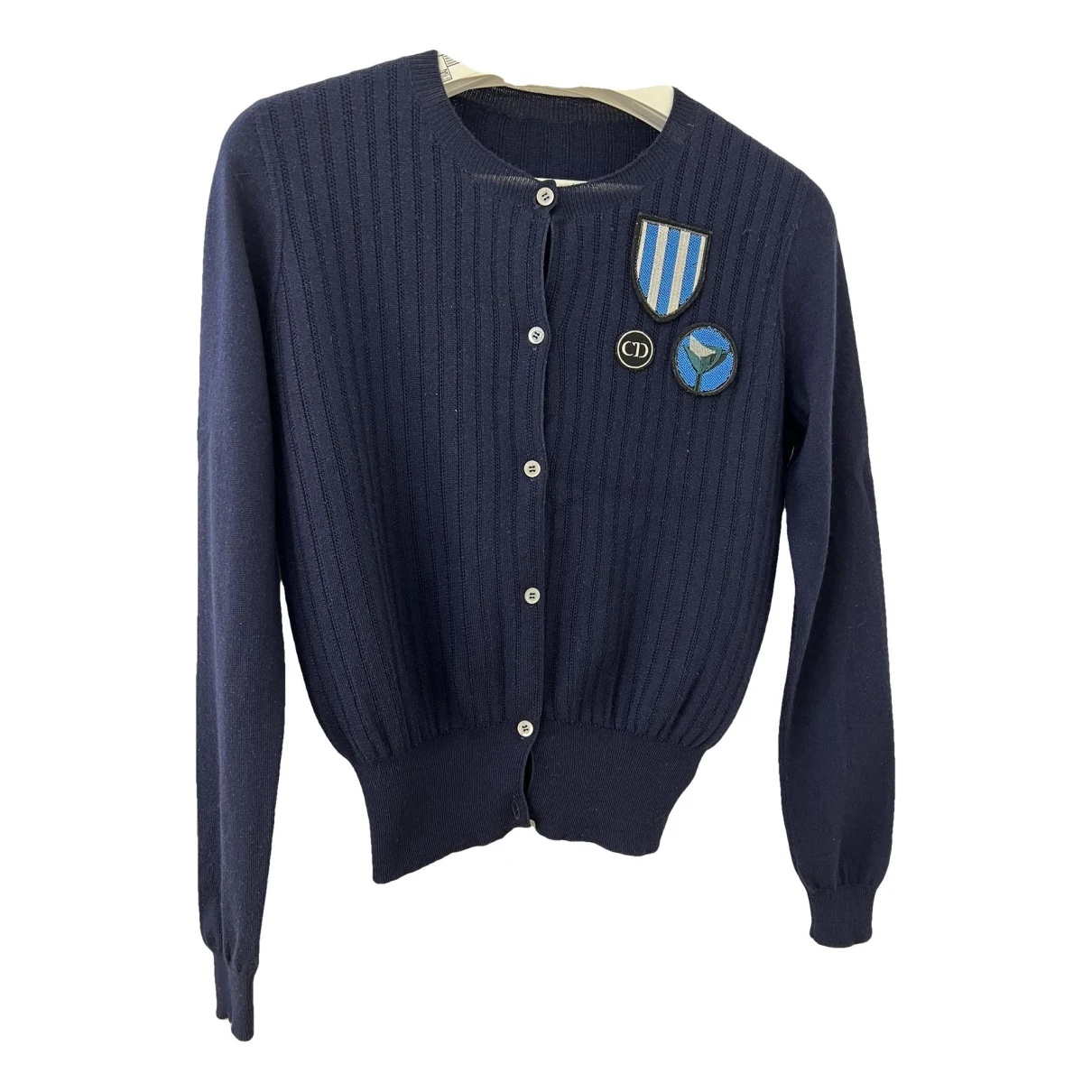 Pre-owned Dior Cashmere Cardigan In Blue