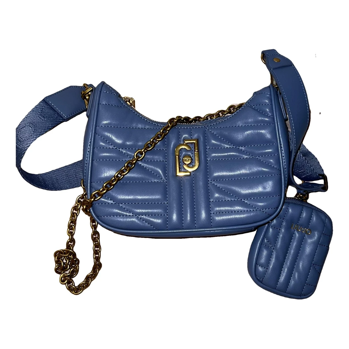 Pre-owned Liujo Leather Crossbody Bag In Blue