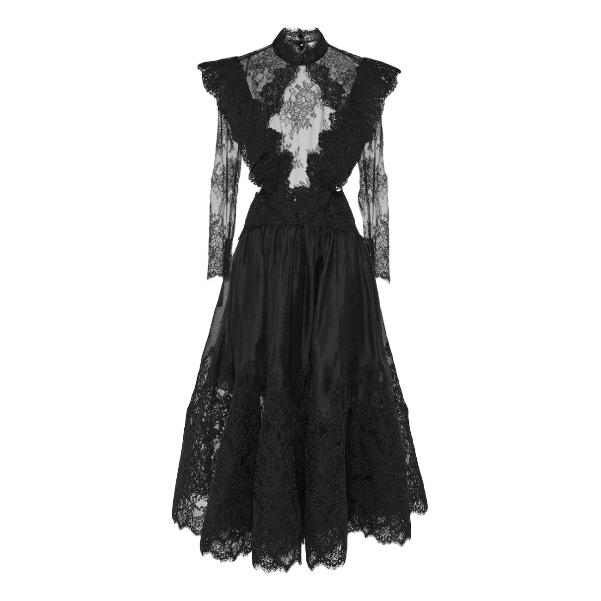 Pre-owned Zimmermann Aliane Linen Maxi Dress In Black