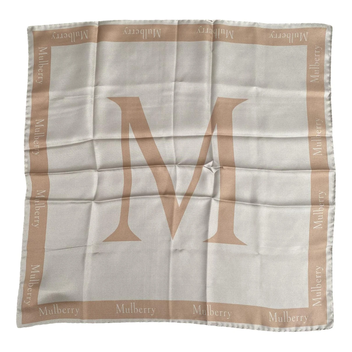 Pre-owned Mulberry Silk Scarf In Beige
