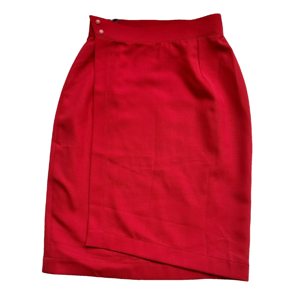 Pre-owned Mugler Wool Skirt Suit In Red