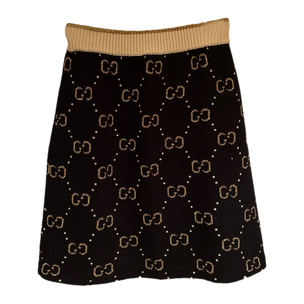 Pre-owned Gucci Wool Mid-length Skirt In Black