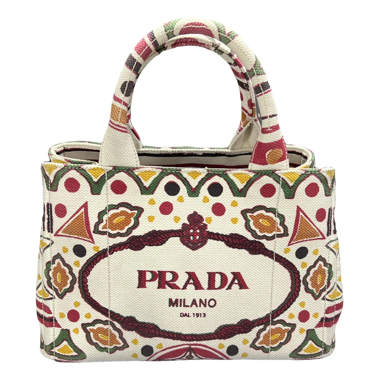 Pre-owned Prada Cloth Tote In Multicolour