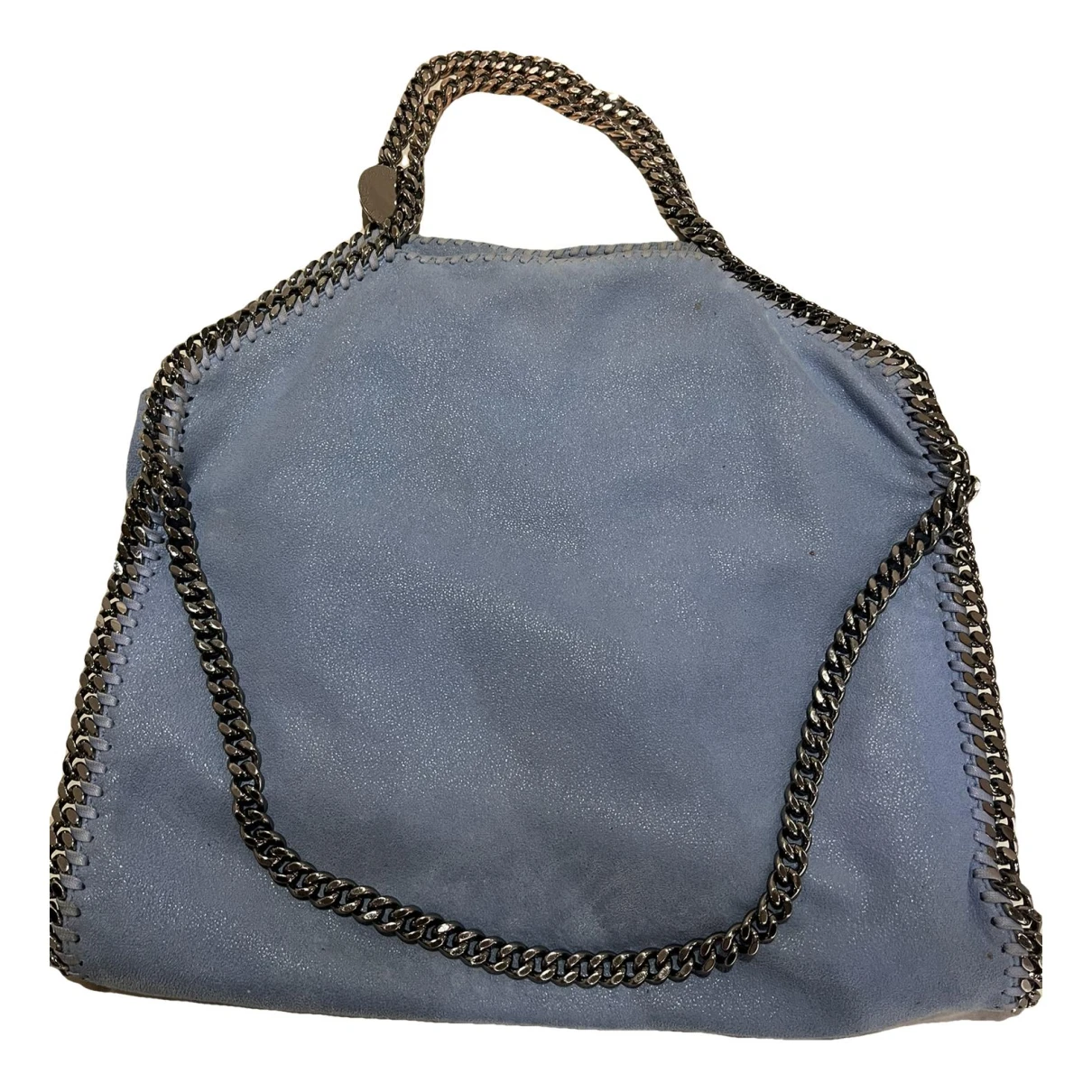 Pre-owned Stella Mccartney Falabella Vegan Leather Tote In Blue
