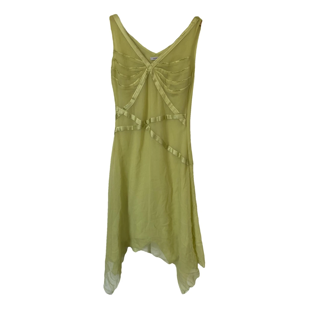 Pre-owned Cacharel Silk Mid-length Dress In Green