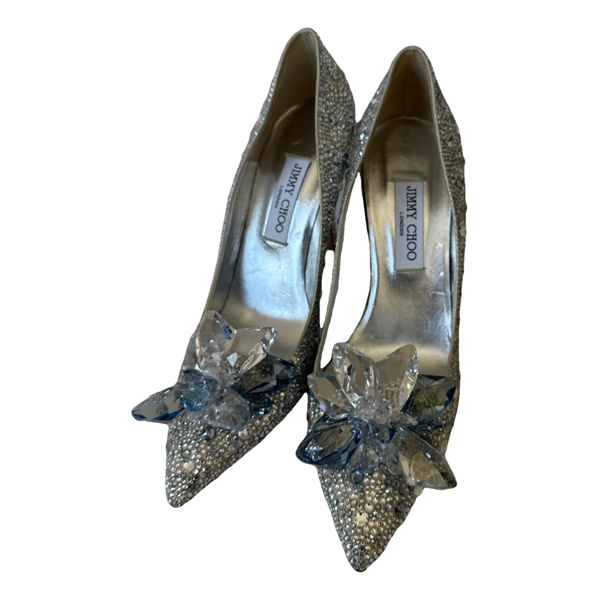 Pre-owned Jimmy Choo Leather Mules & Clogs In Silver