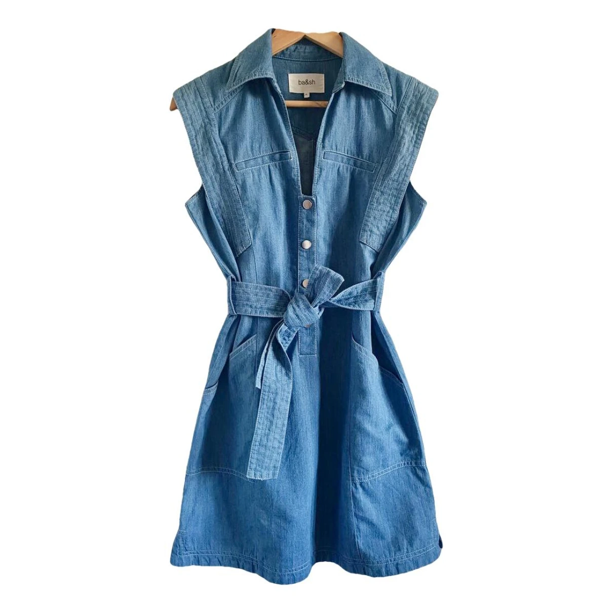 Pre-owned Ba&sh Spring Summer 2020 Mini Dress In Blue