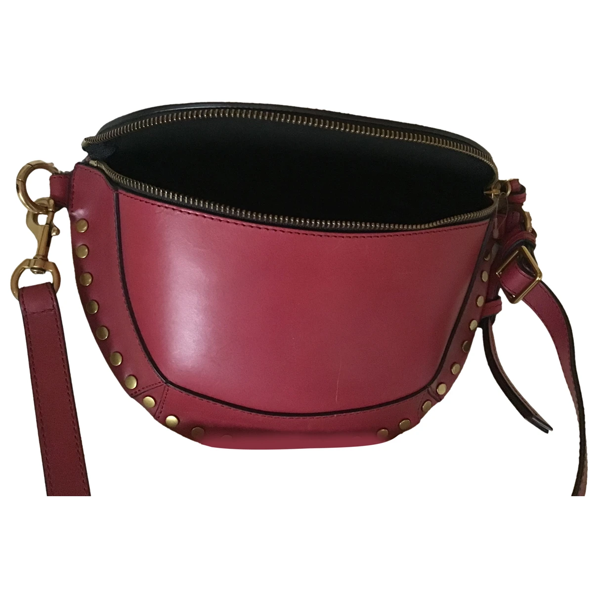 Pre-owned Isabel Marant Leather Handbag In Burgundy