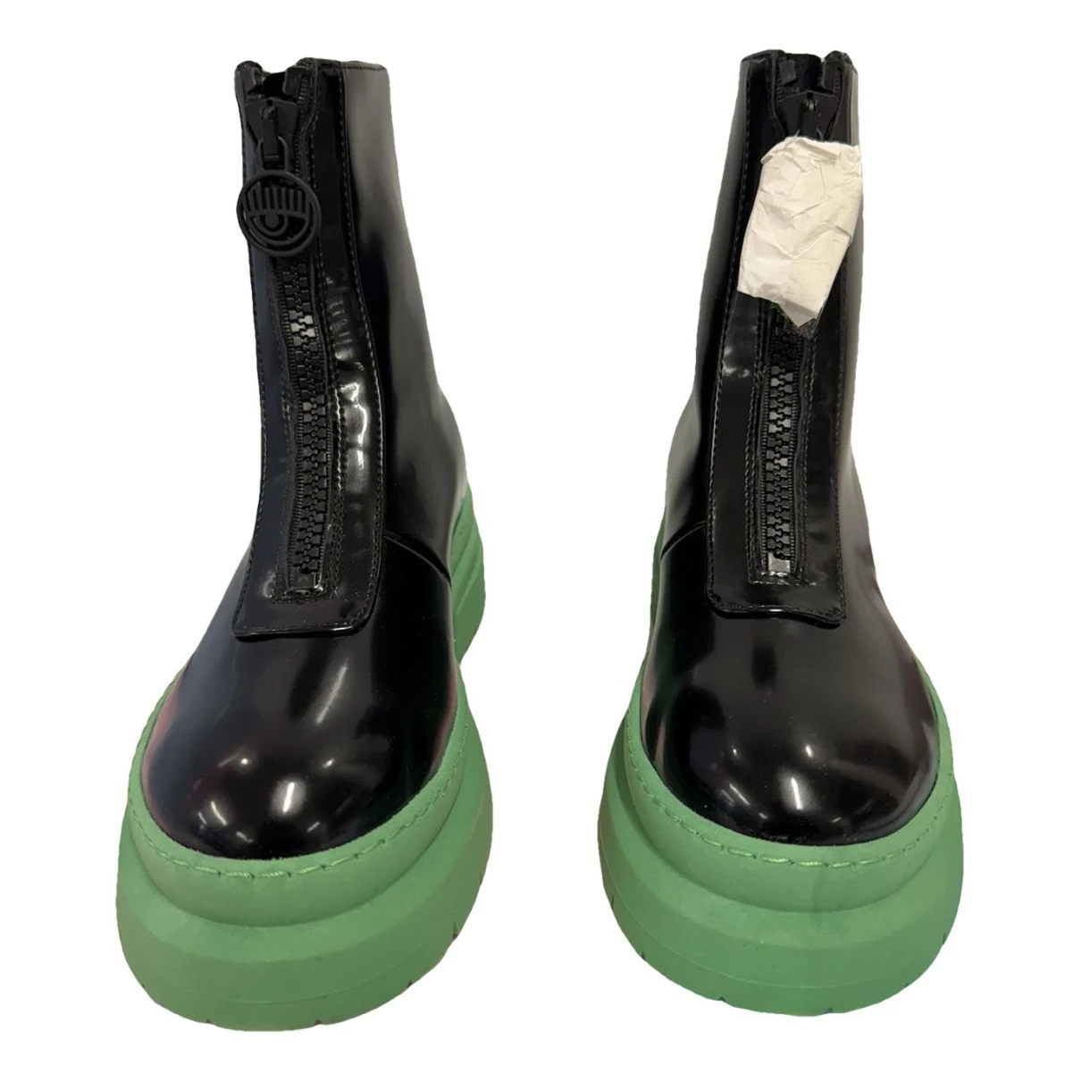 Pre-owned Chiara Ferragni Wellington Boots In Black