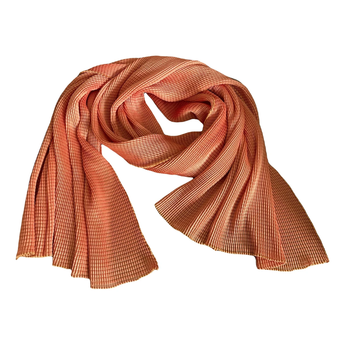 Pre-owned Issey Miyake Stole In Orange
