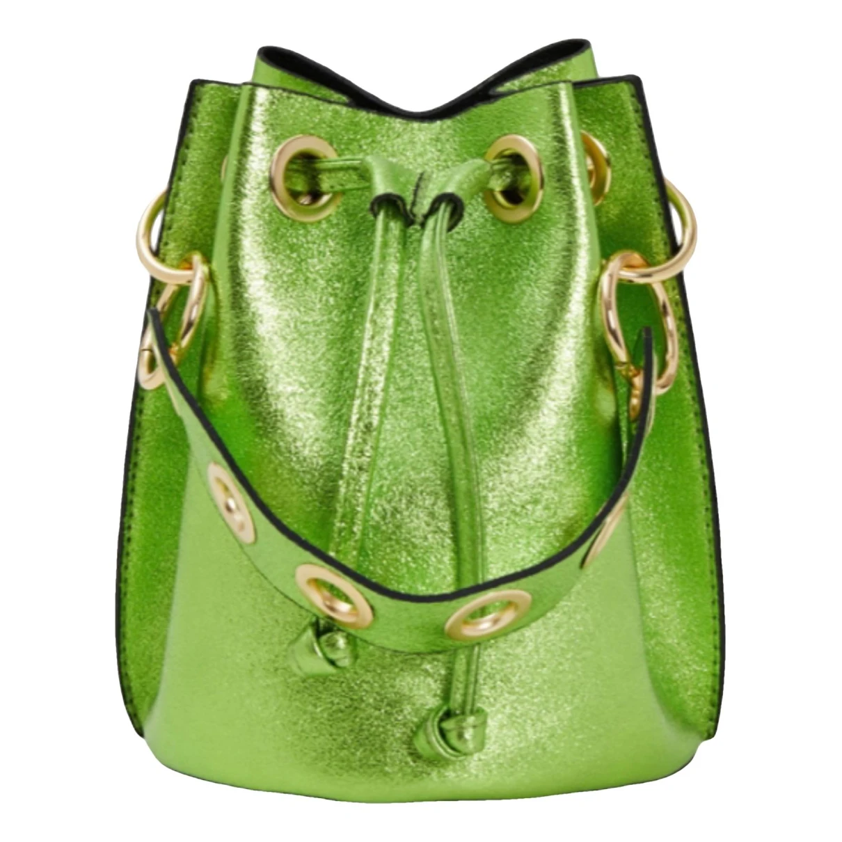 Pre-owned Max Mara Leather Handbag In Green
