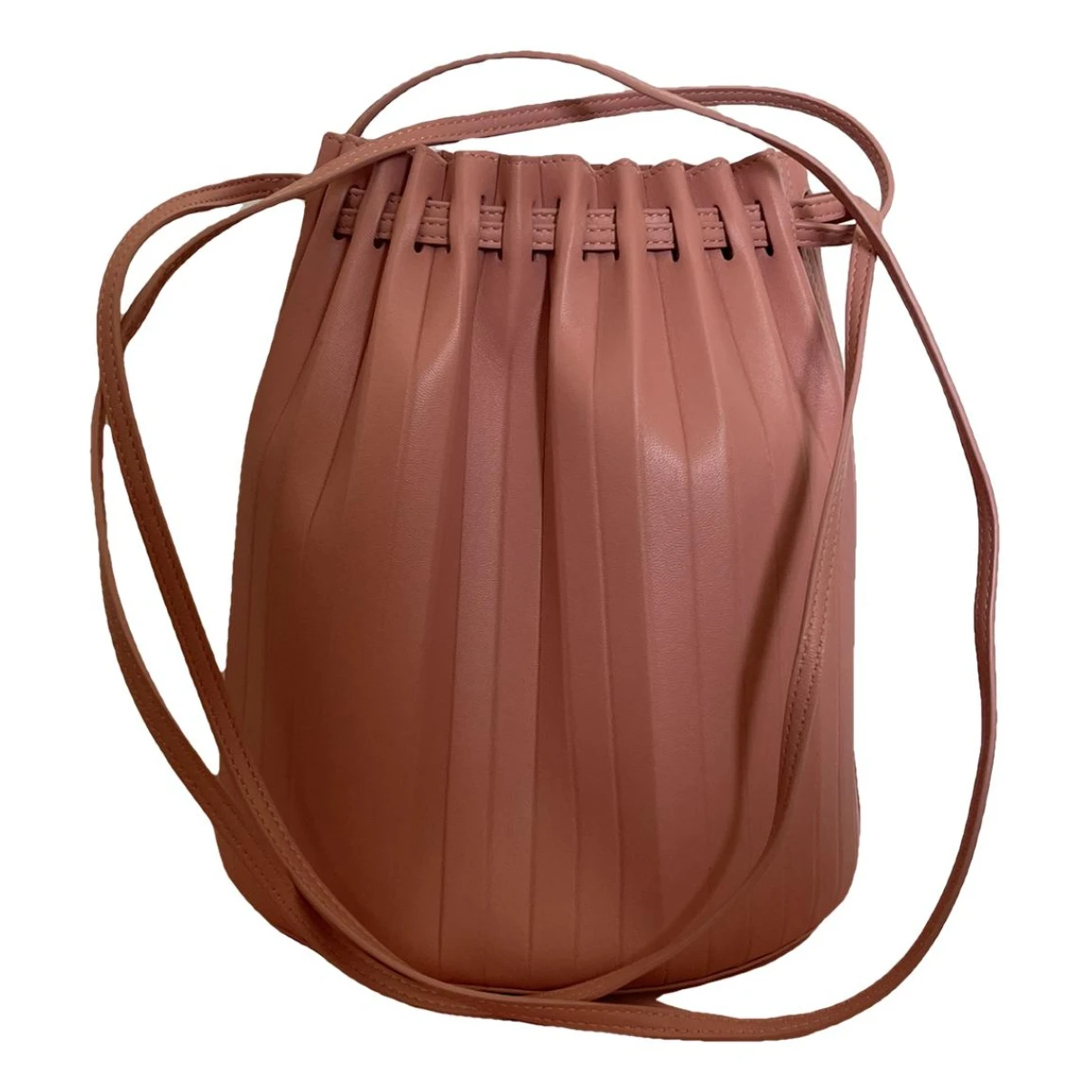 Pre-owned Mansur Gavriel Bucket Leather Handbag In Pink