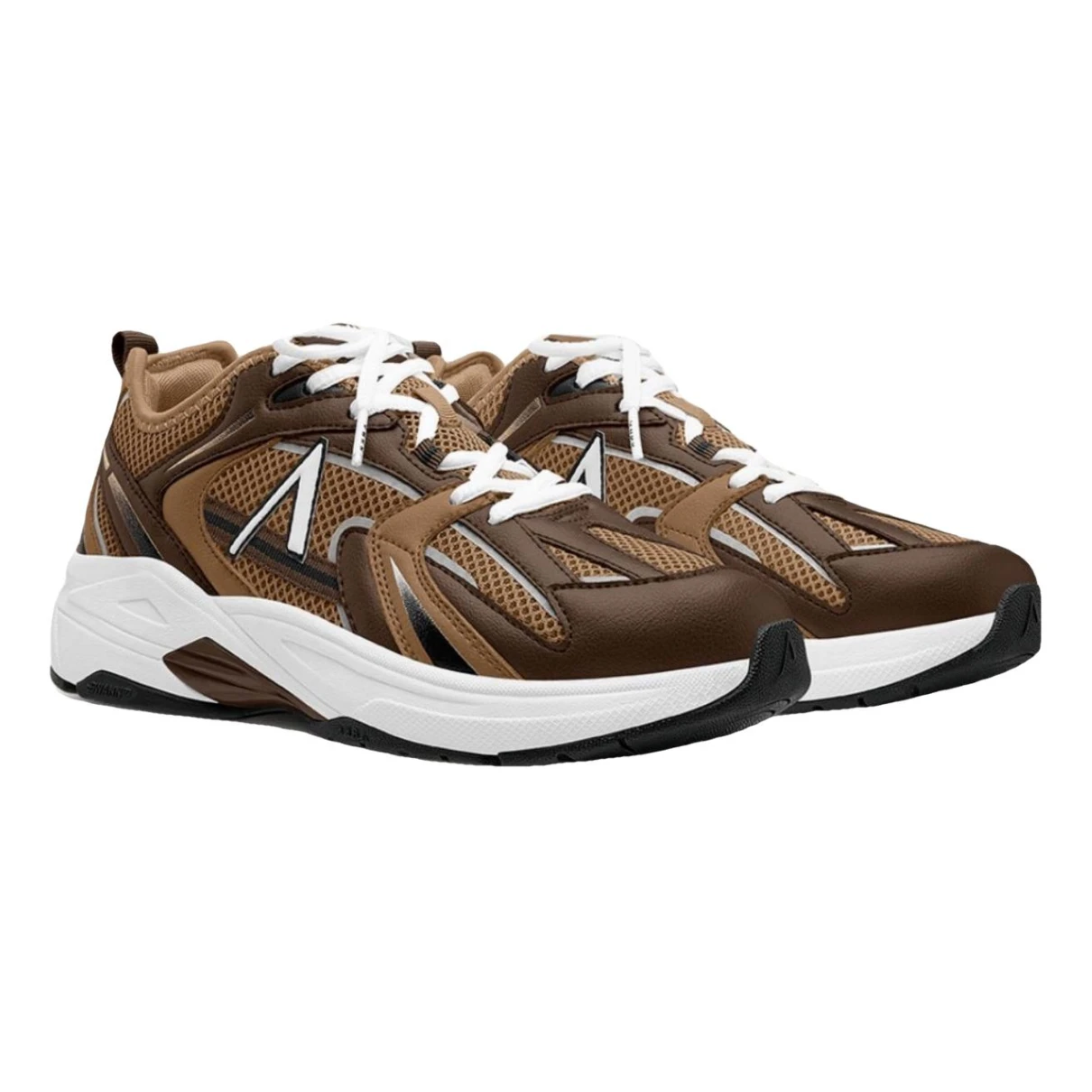 Pre-owned Arkk Low Trainers In Brown
