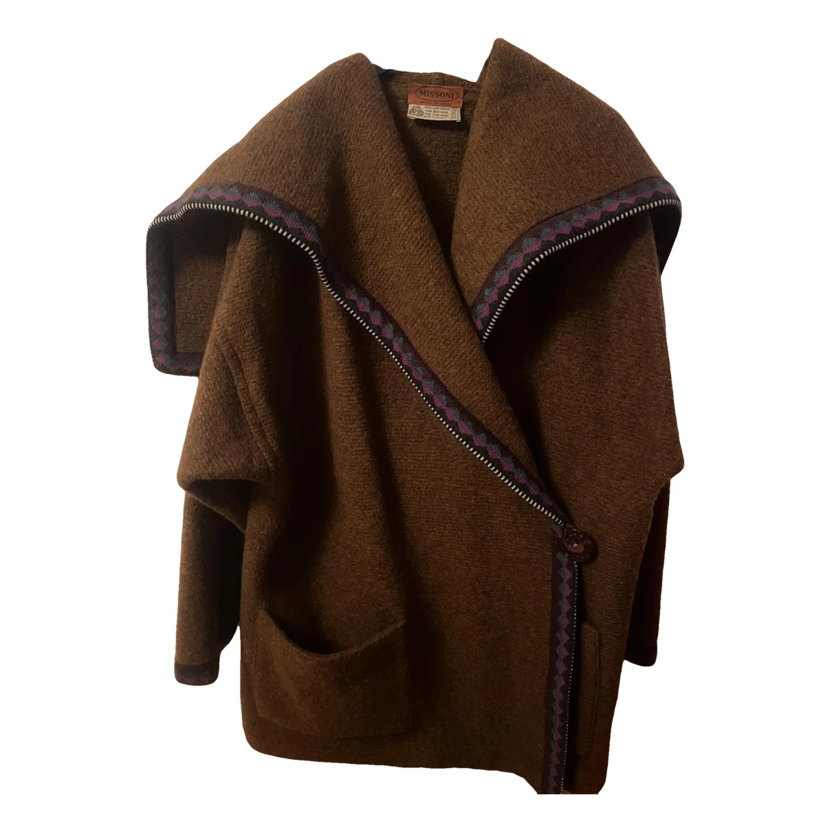 Pre-owned Missoni Wool Coat In Brown