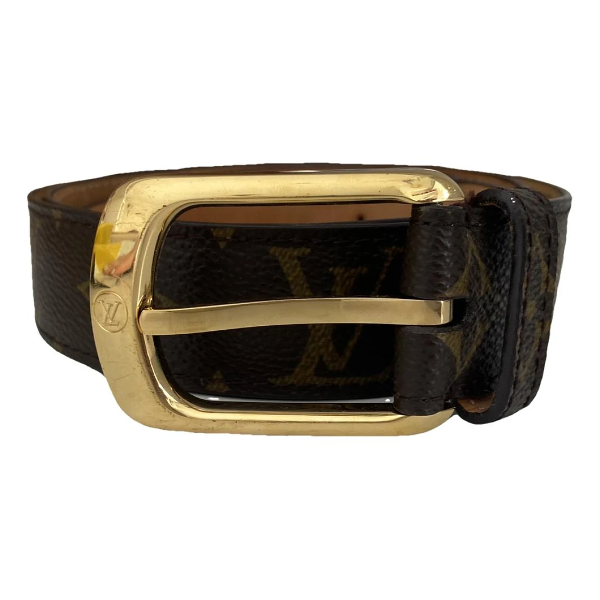Pre-owned Louis Vuitton Leather Belt In Brown