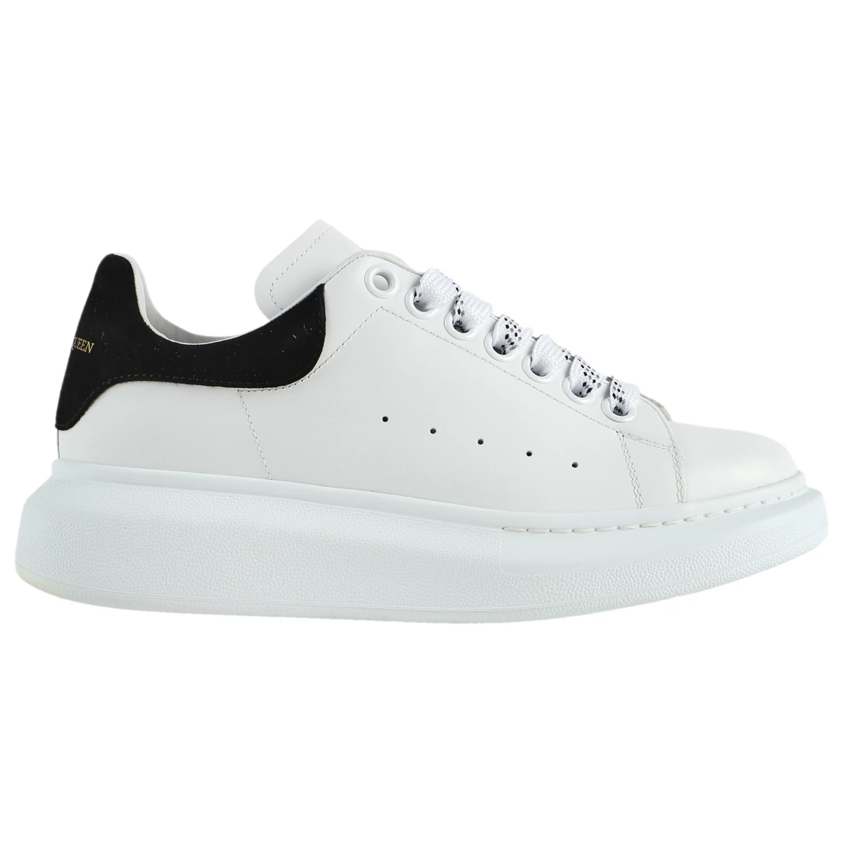 Pre-owned Alexander Mcqueen Oversize Leather Trainers In White
