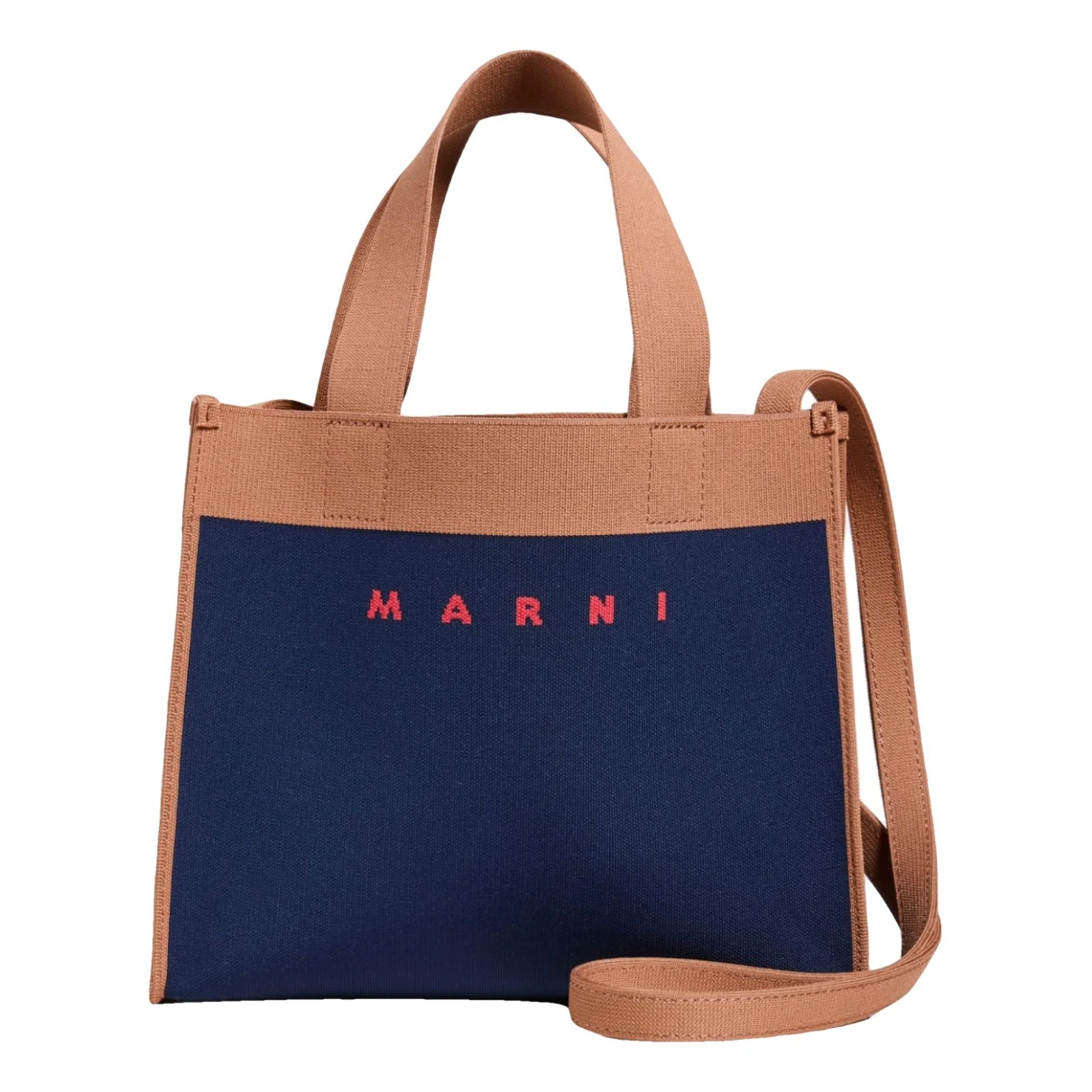 Pre-owned Marni Cloth Bag In Navy