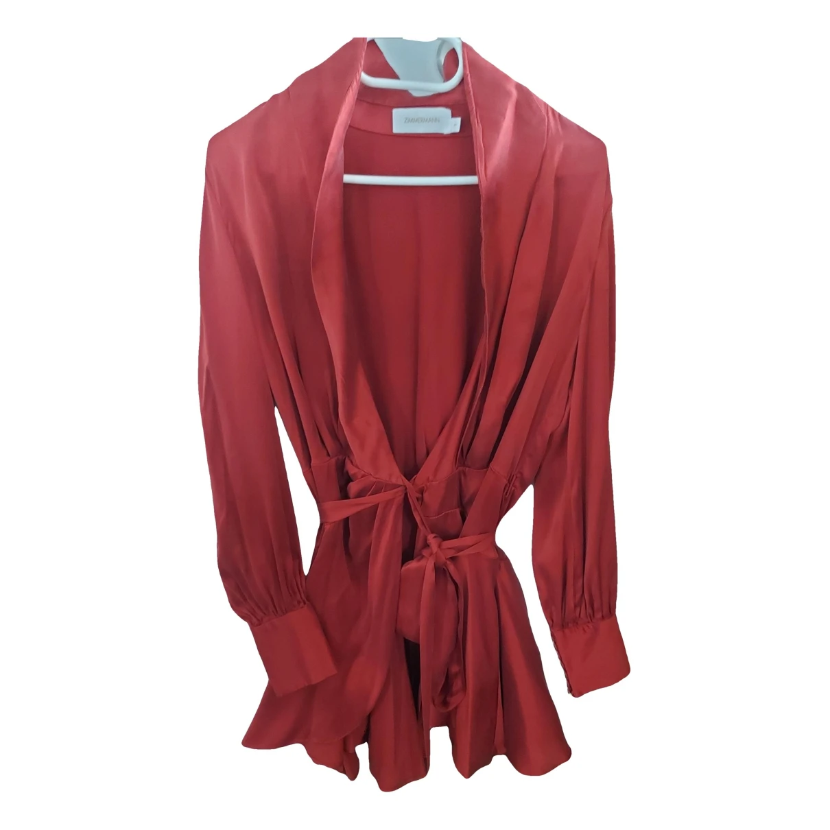 Pre-owned Zimmermann Silk Mini Dress In Red