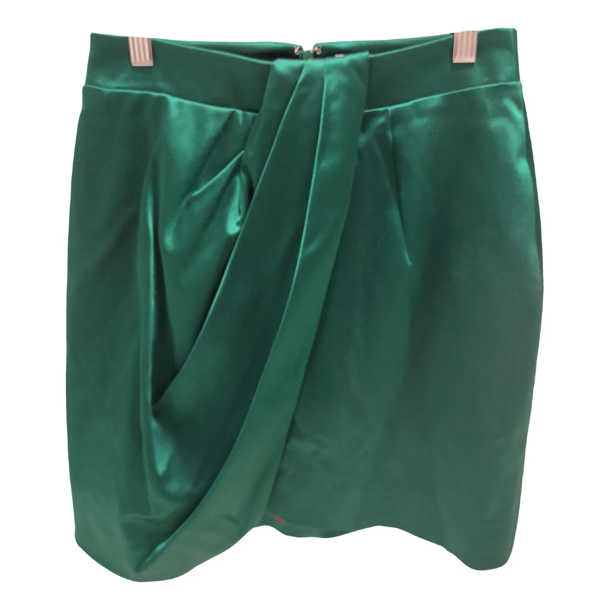 Pre-owned Sara Battaglia Mini Skirt In Green